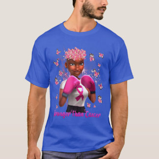 Schwarze Frauen stärker als Brustkrebs Pink Ribbo T-Shirt