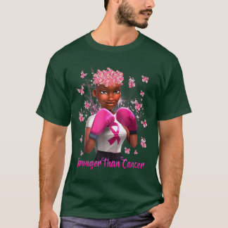 Schwarze Frauen stärker als Brustkrebs Pink Ribbo T-Shirt