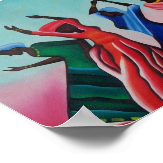 Schwarze Frauen tanzen Poster (Ecke)