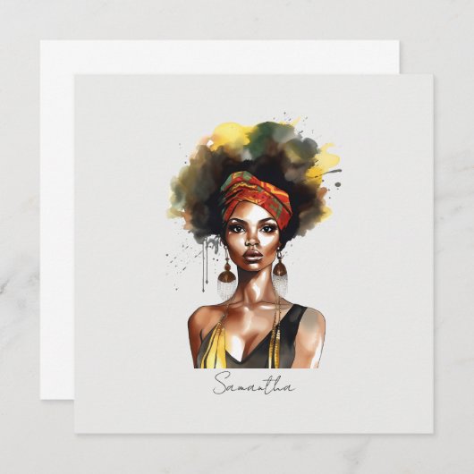 Schwarze Frauen tragen ethnische Kopfhülle (Vorne/Hinten)