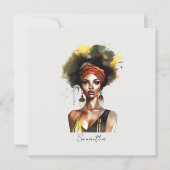 Schwarze Frauen tragen ethnische Kopfhülle (Vorderseite)