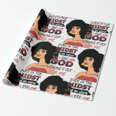  Schwarze Frauen vertrauen Gott im Sturm  Geschenkpapier (Ungerollt)