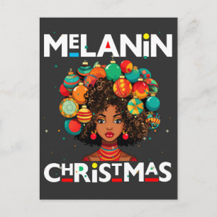 Schwarze Frauen Weihnachts-Melanin-Schwestern Feiertagspostkarte