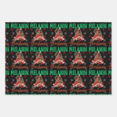 Schwarze Frauen Weihnachts-Melanin-Schwestern Geschenkpapier Set (Vorderseite 3)