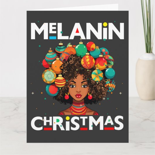 Schwarze Frauen Weihnachts-Melanin-Schwestern Karte (Vorderseite)