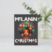 Schwarze Frauen Weihnachts-Melanin-Schwestern Postkarte (Stehend Vorderseite)