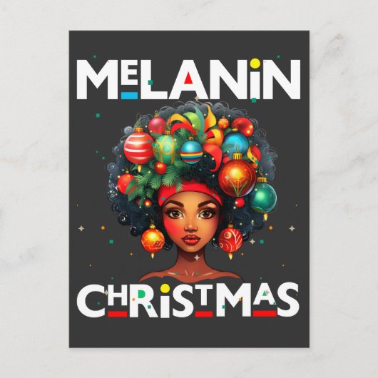 Schwarze Frauen Weihnachts-Melanin-Schwestern Postkarte (Vorderseite)