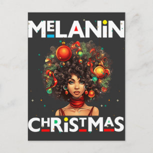 Schwarze Frauen Weihnachts-Melanin-Schwestern Postkarte