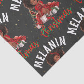 Schwarze Frauen Weihnachts-Melanin-Schwestern Seidenpapier (Detail)