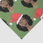 Schwarze Frauen, Weihnachts-Rote Weihnachtsmannmüt Seidenpapier (Ausschnitt)