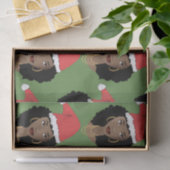 Schwarze Frauen, Weihnachts-Rote Weihnachtsmannmüt Seidenpapier (Geschenk)