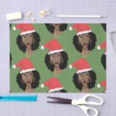 Schwarze Frauen, Weihnachts-Rote Weihnachtsmannmüt Seidenpapier (Handwerk)