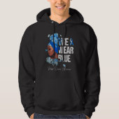 Schwarze Frauen Wir tragen blaue Pompe-Krankheit B Hoodie (Vorderseite)