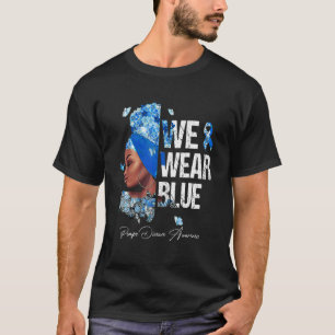 Schwarze Frauen Wir tragen blaue Pompe-Krankheit B T-Shirt