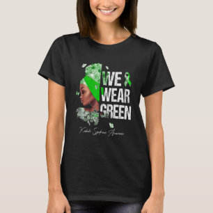 Schwarze Frauen wir tragen grünes Kabuki-Syndrom A T-Shirt