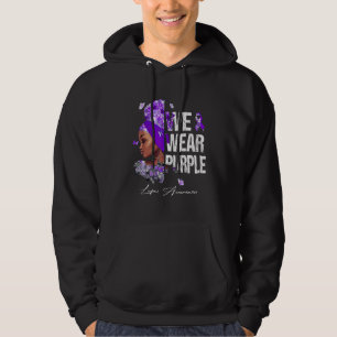 Schwarze Frauen Wir tragen Lila Lupusbewusstsein Hoodie