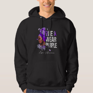 Schwarze Frauen Wir tragen Lila Lupusbewusstsein Hoodie