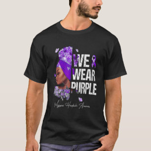 Schwarze Frauen Wir tragen Lila Migräne Kopfschmer T-Shirt