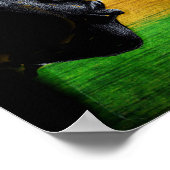 Schwarze Frauenkunst mit afrozentrischen Farben Poster (Ecke)