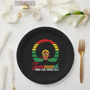 Schwarze Freiheit Free Ish Seit 1865 Juneteenth Pappteller