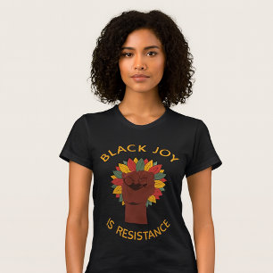 Schwarze Freude ist Widerstand Faust Tri-Blend Shirt