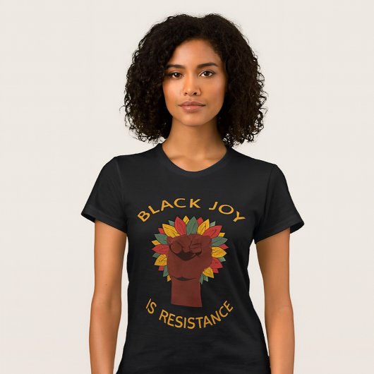 Schwarze Freude ist Widerstand Faust  Tri-Blend Shirt