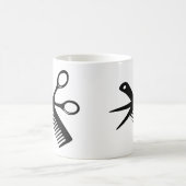 schwarze Friseurkammscheren Kaffeetasse (Mittel)