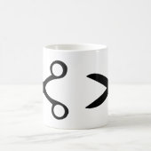 schwarze Friseurscheren Kaffeetasse (Mittel)