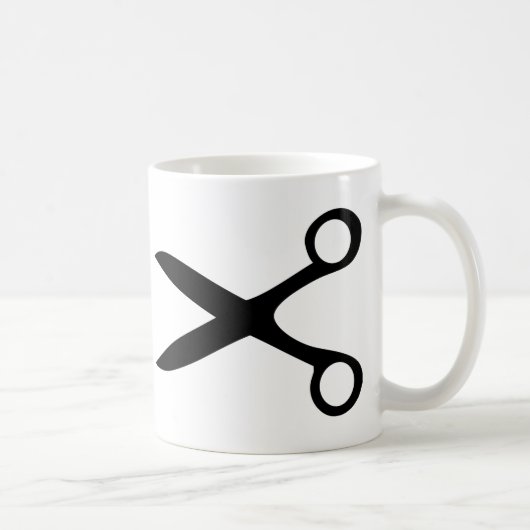 schwarze Friseurscheren Kaffeetasse (Rechts)