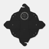 Schwarze frohe Weihnachten funkelnde Lichter Geschenkschachtel (Ungefaltet)