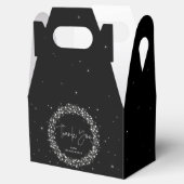 Schwarze funkelnde Lichter Vielen Dank Geschenkschachtel (Geöffnet)