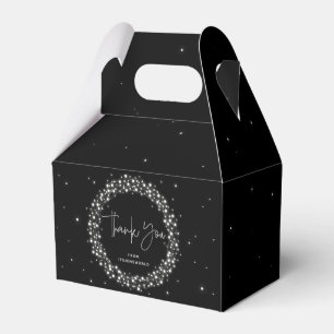 Schwarze funkelnde Lichter Vielen Dank Geschenkschachtel
