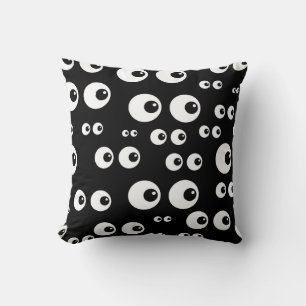 Schwarze Funny Seamless Augen sehen Halloween Spoo Kissen