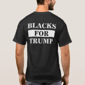 Schwarze für Trump auf zwei Seiten T-Shirt (Rückseite)