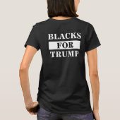 Schwarze für Trump auf zwei Seiten T-Shirt (Rückseite)