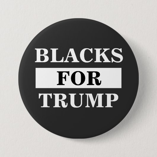 Schwarze für Trump Button (Vorderseite)