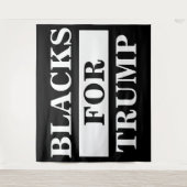 Schwarze für Trump Wandteppich (Vorderseite)