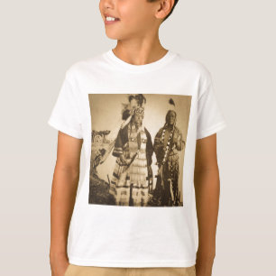 Schwarze Fuß Indianer Häuptling und Krieger Vintag T-Shirt
