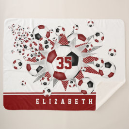 Schwarze Fußball-Bälle: Girls-Sportraum Sherpadecke