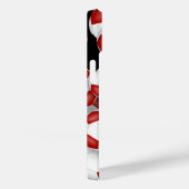 Schwarze Fußbälle mit Monogramm Case-Mate iPhone Hülle (Rückseite / Rechts)