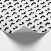 Schwarze Füße Geschenkpapier (Ecke)