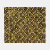 Schwarze Garben Fleecedecke (Vorderseite (Horizontal))