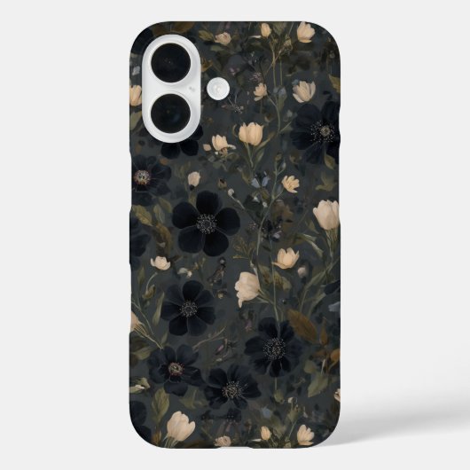 schwarze Gartenblumen Wildblume Frühlingswiese Case-Mate iPhone Hülle (Rückseite)