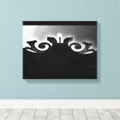 Schwarze Gate Ansicht Leinwanddruck (Insitu (Holzboden))