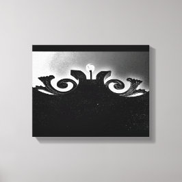 Schwarze Gate Ansicht Leinwanddruck