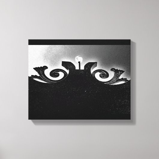 Schwarze Gate Ansicht Leinwanddruck (Vorderseite)