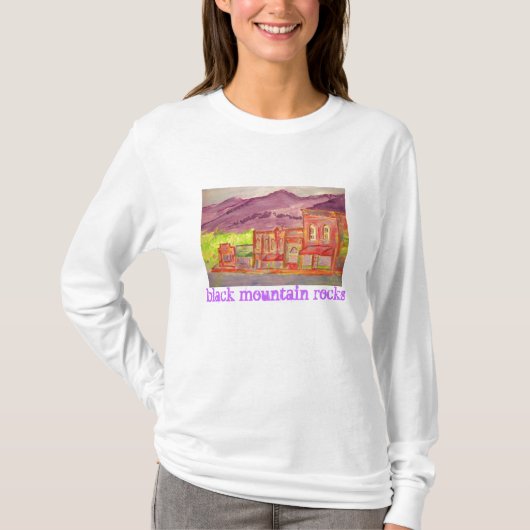 schwarze Gebirgsfelsen T-Shirt (Vorderseite)