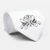 Schwarze Geblüht Rose Krawatte (Gerollt)