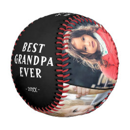 Schwarze Geburtstagsgrandpa 4 Foto Collage Basebal Baseball