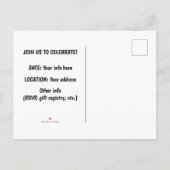 Schwarze Geburtstagsmädchen mit Balloons Kunst Einladungspostkarte (Rückseite)